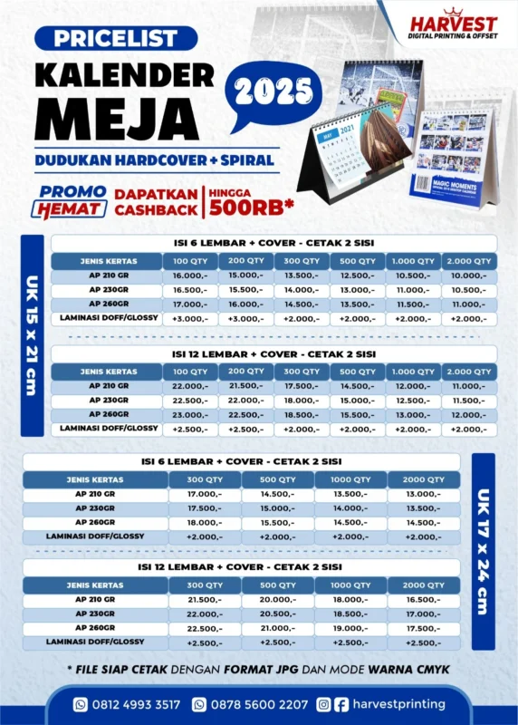 cetak kalender meja